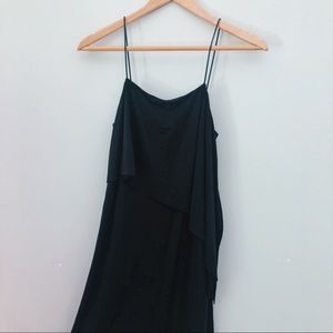 NEVER WORN Black Layered Spaghetti Strap Dress
